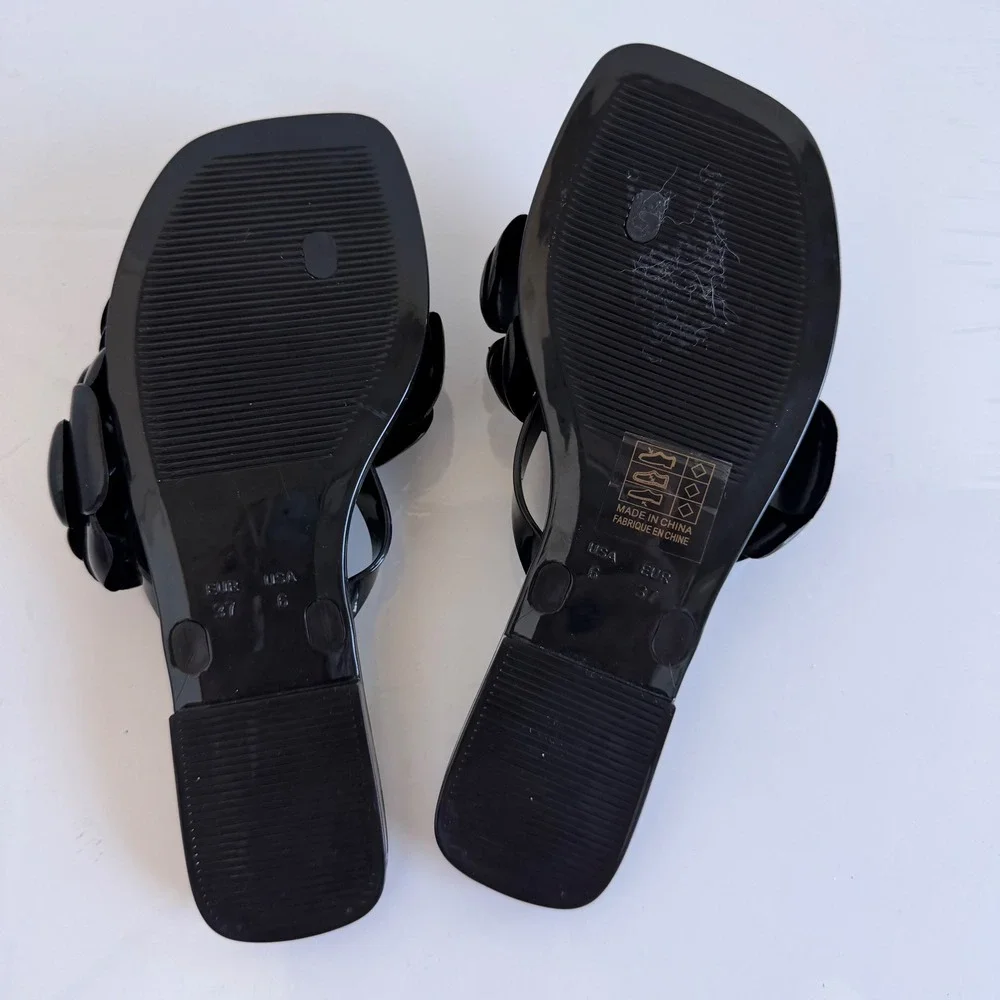 Jeffrey Campbell Fleuris Jelly Flip-Flop Sandals Size 37 - Picture 8 of 8